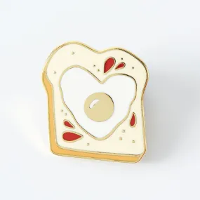 Egg On Toast Enamel Pin