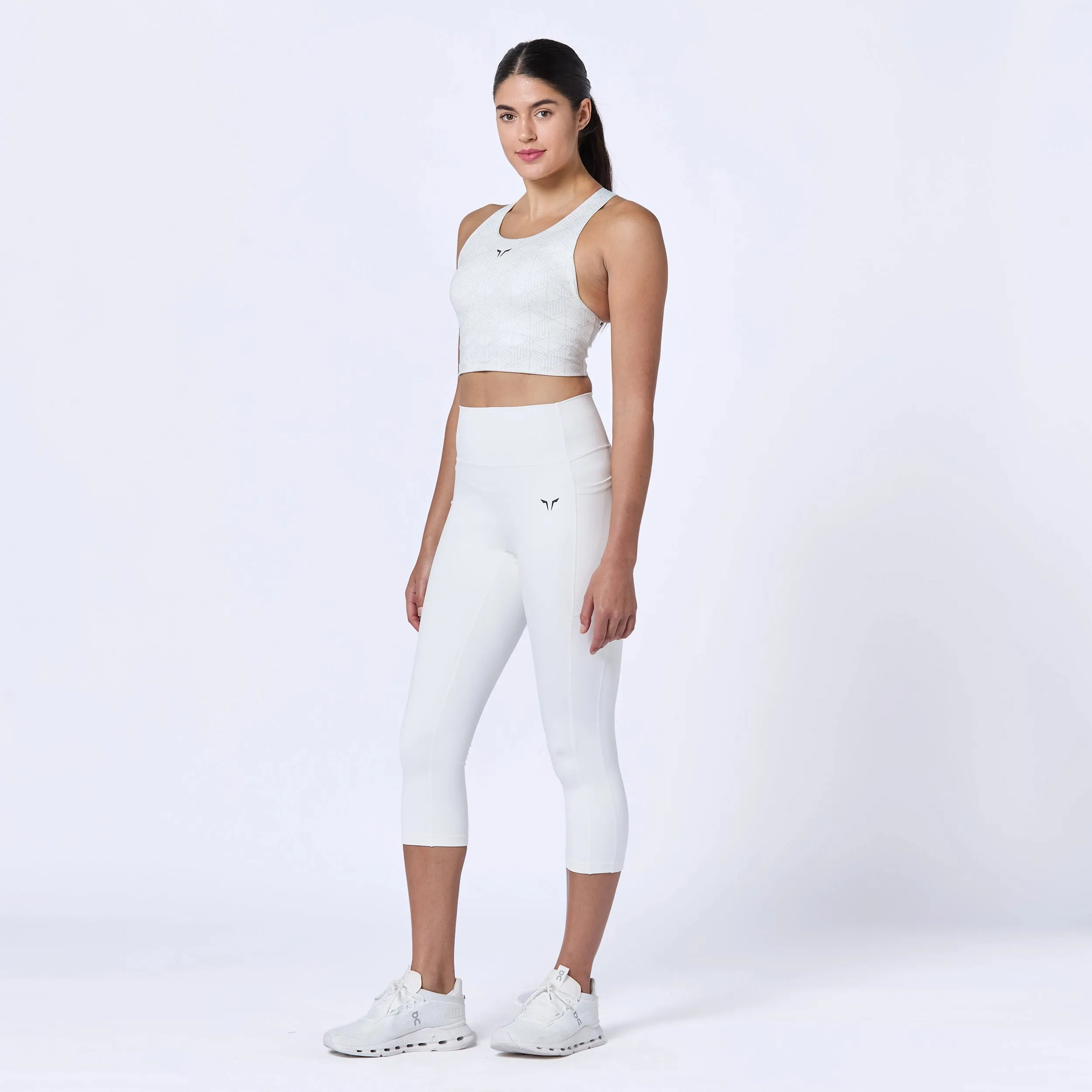 Essential ACT Double Layered Leggings 21" 2.0 - Pearl White