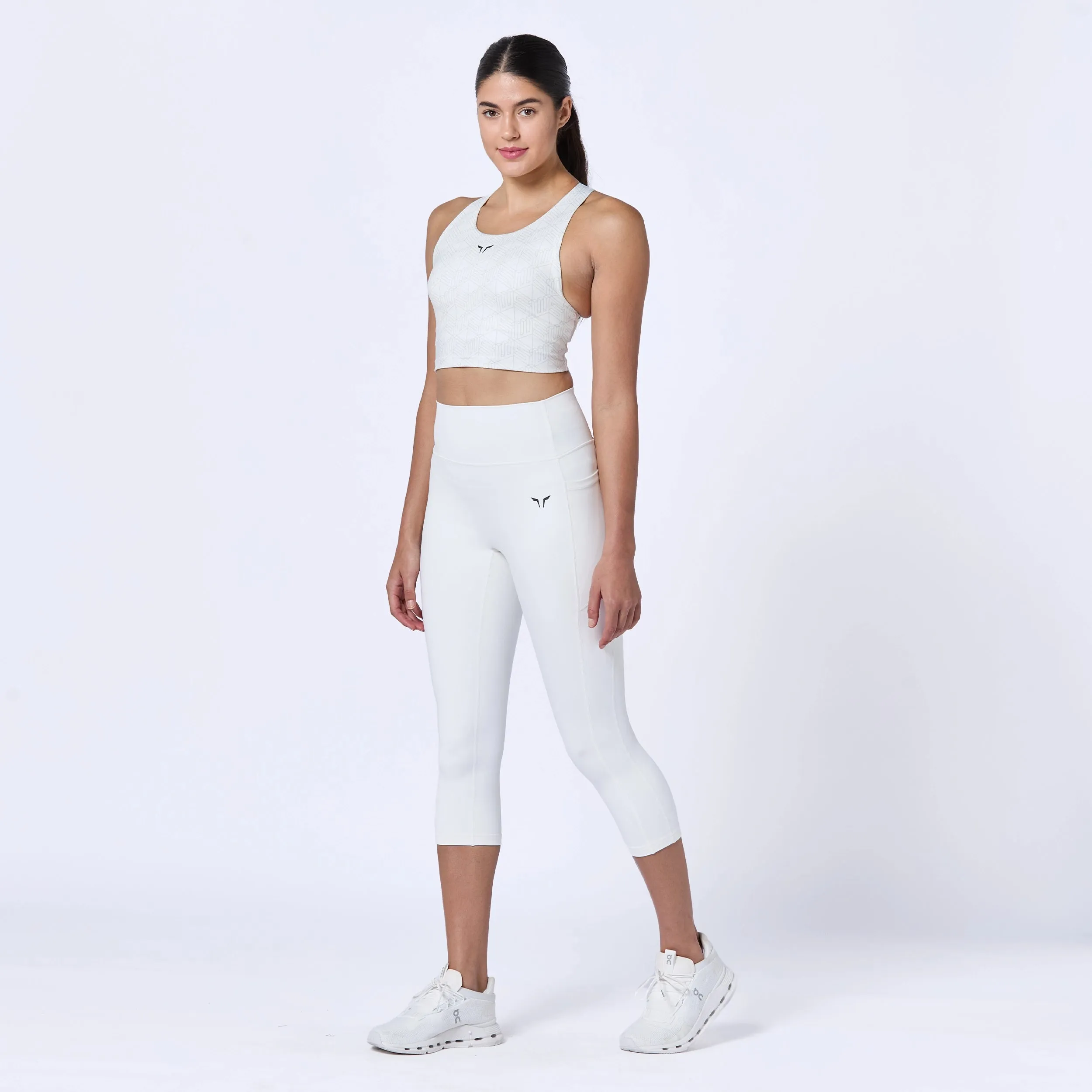 Essential ACT Double Layered Leggings 21" 2.0 - Pearl White