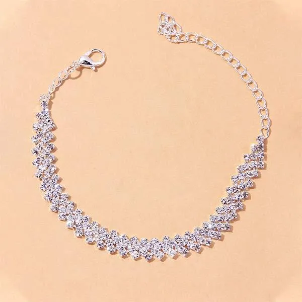 Fashion Simple Rhinestone Anklet 84151745C