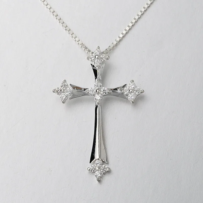 Fashion Sterling Silver Cross Necklace