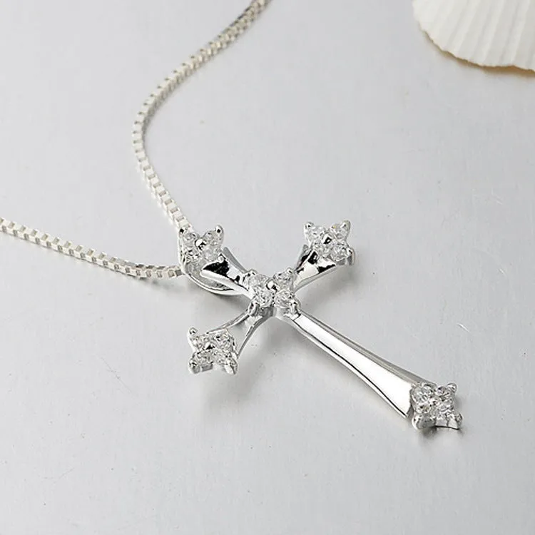 Fashion Sterling Silver Cross Necklace