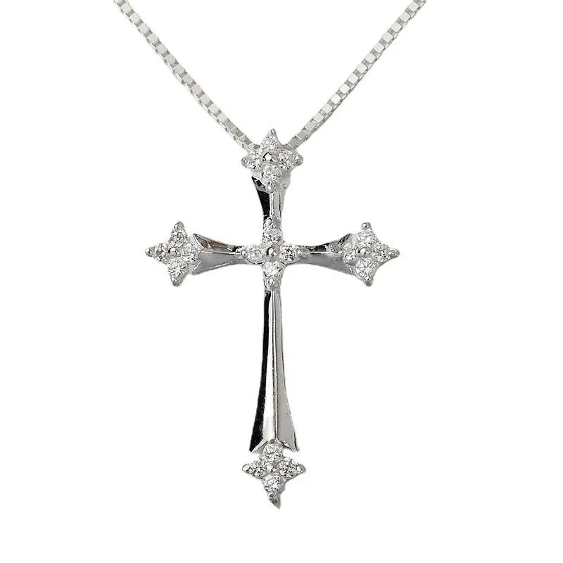 Fashion Sterling Silver Cross Necklace