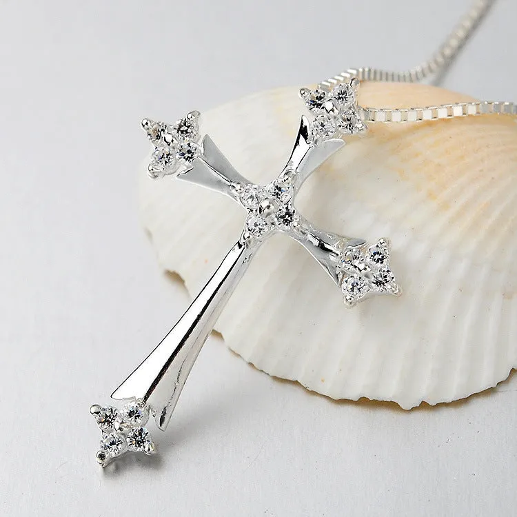 Fashion Sterling Silver Cross Necklace