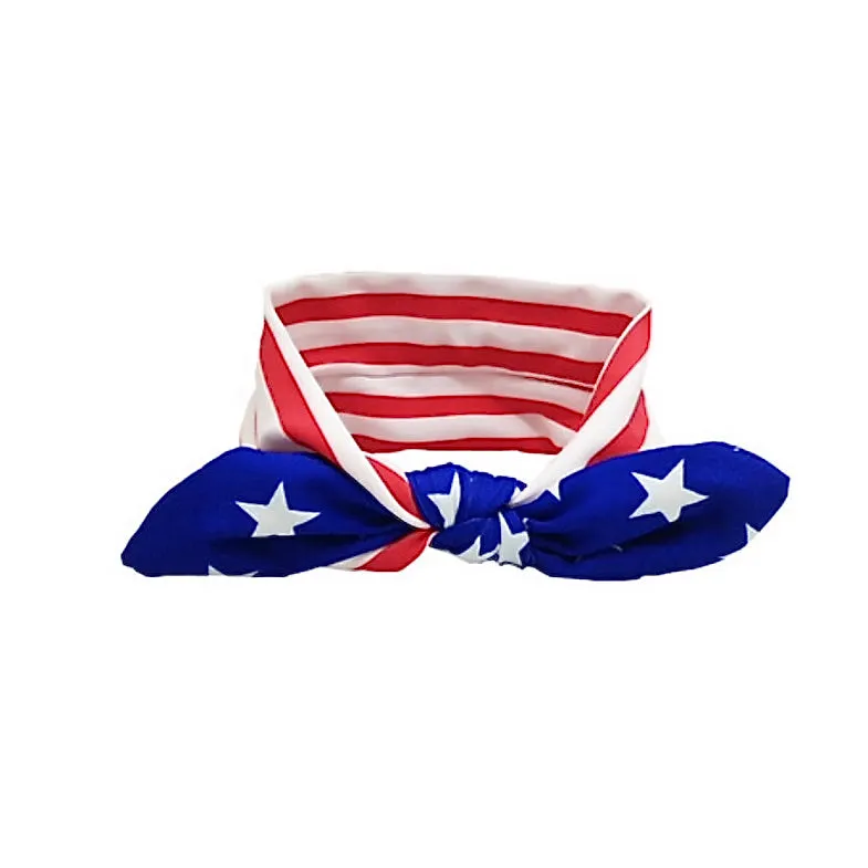 Girls American Flag Print Headbands