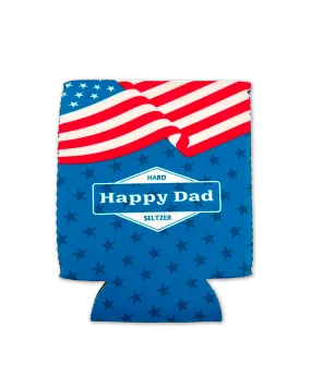 Happy Dad American Flag Koozie