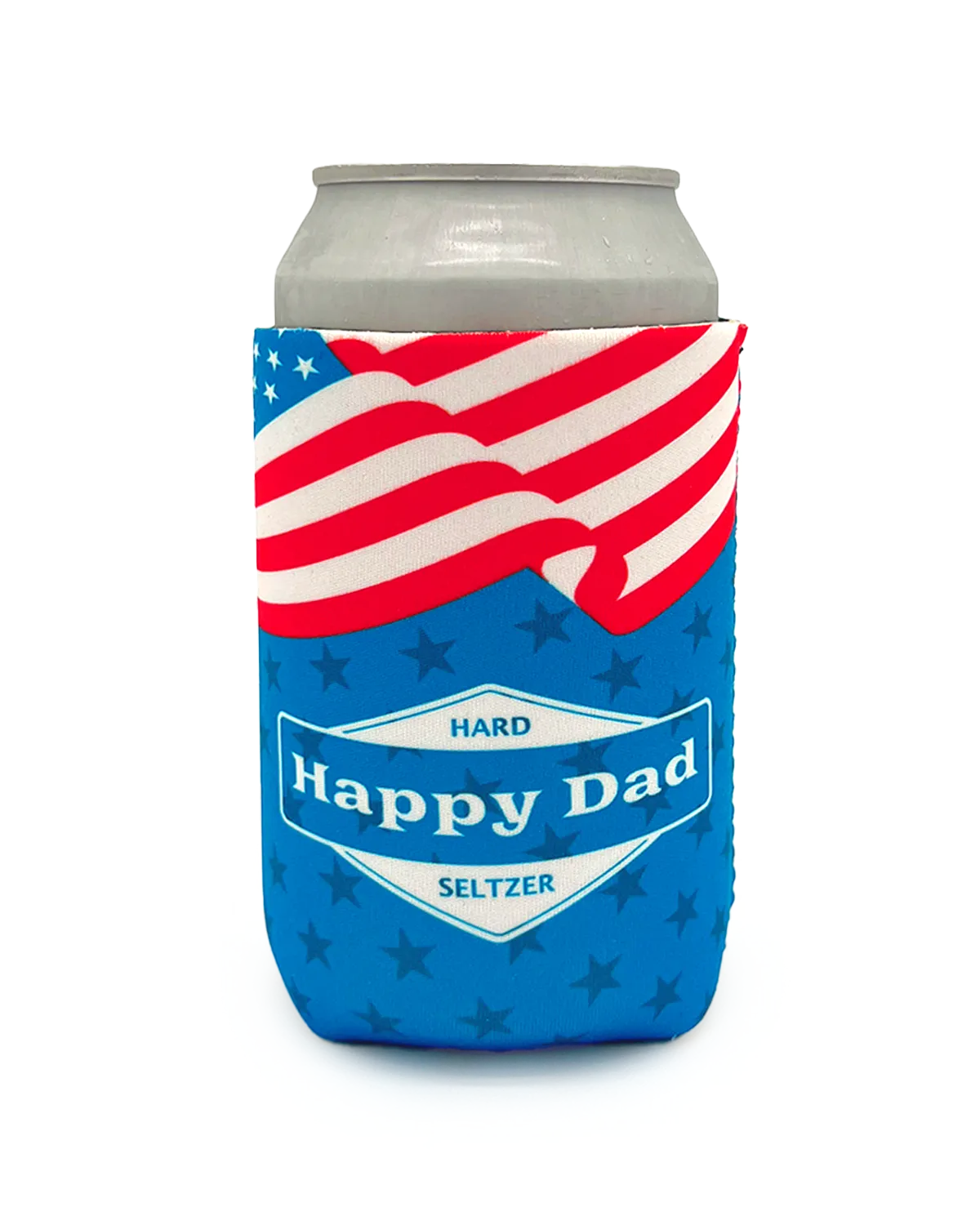 Happy Dad American Flag Koozie