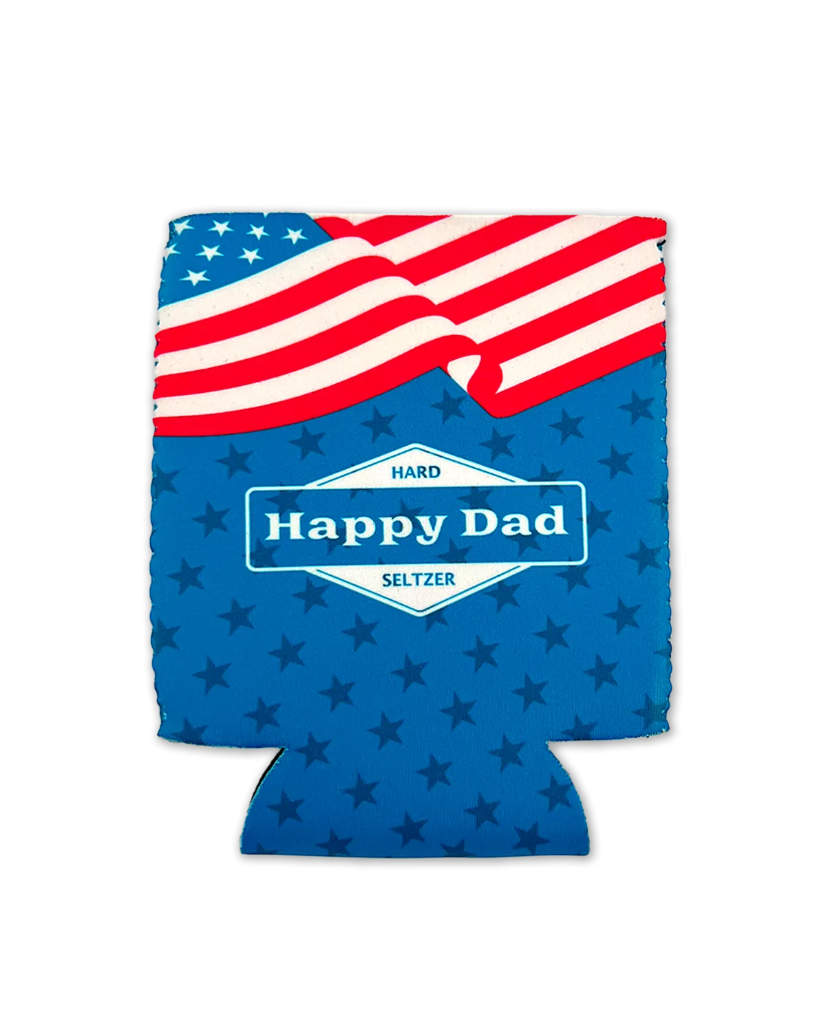 Happy Dad American Flag Koozie