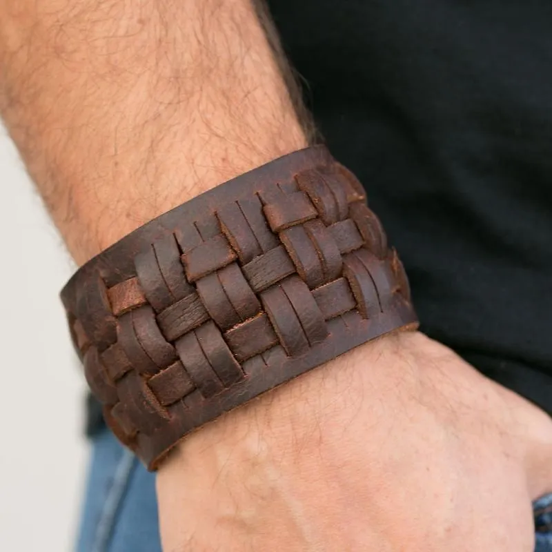 Hustle and Hit Brown Urban Man Bracelet