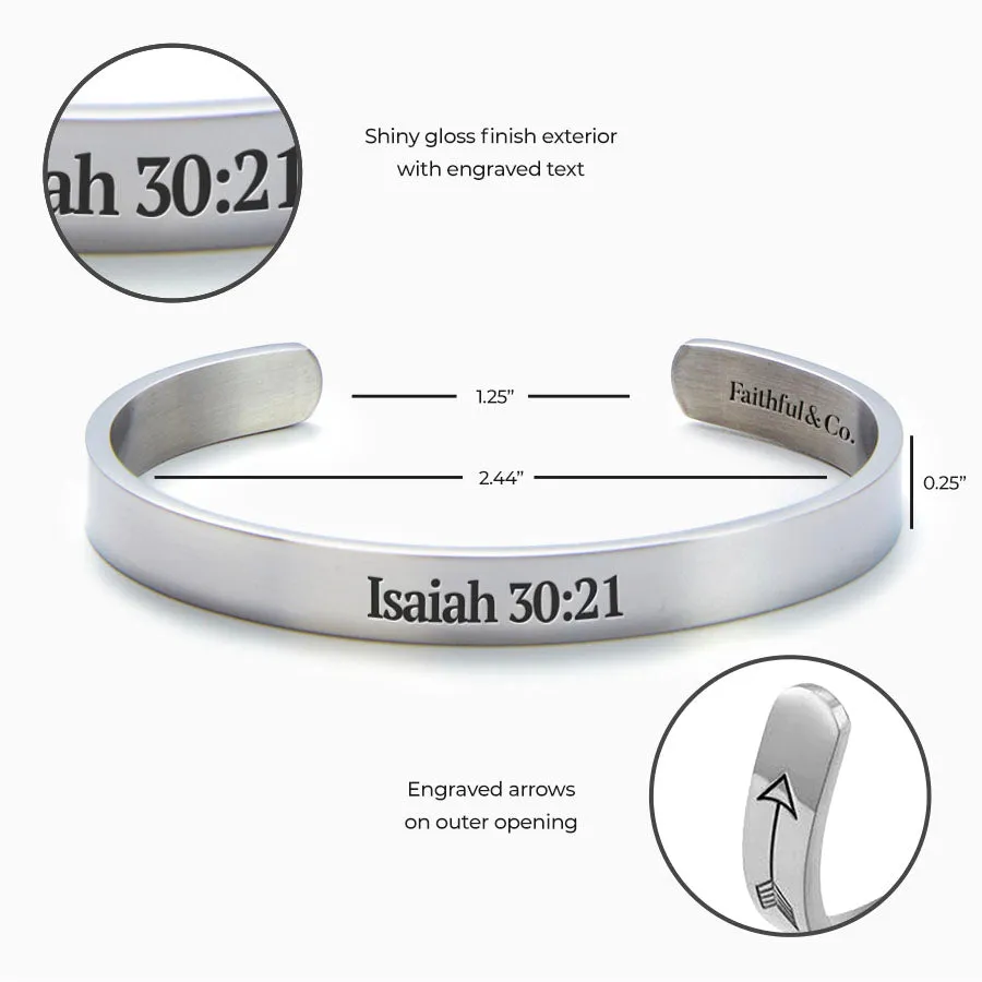 Isaiah 30:21 Cuff Bracelet