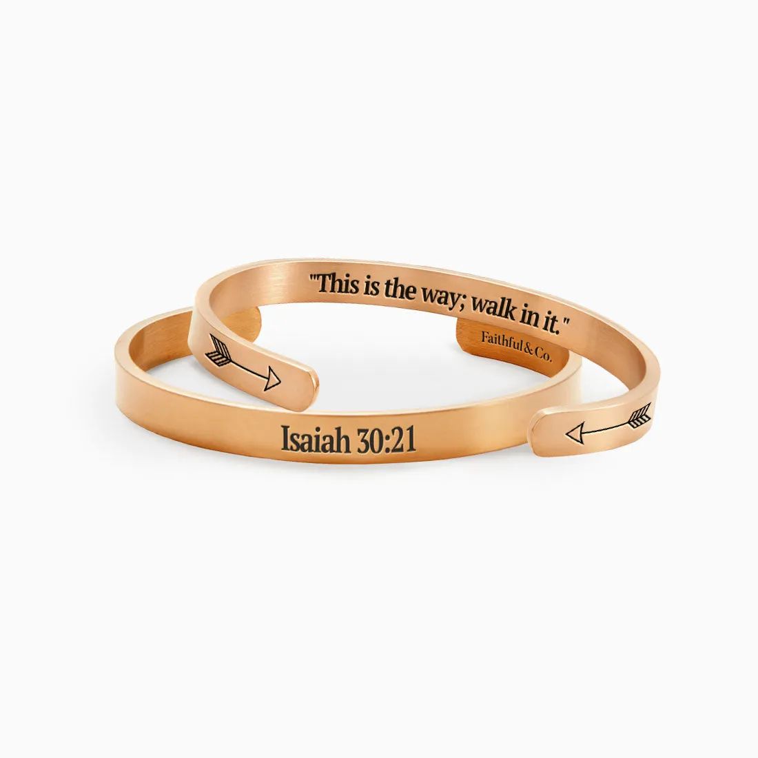 Isaiah 30:21 Cuff Bracelet