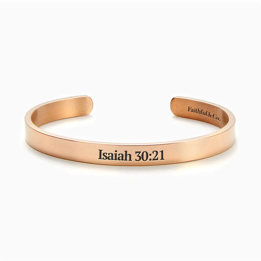 Isaiah 30:21 Cuff Bracelet