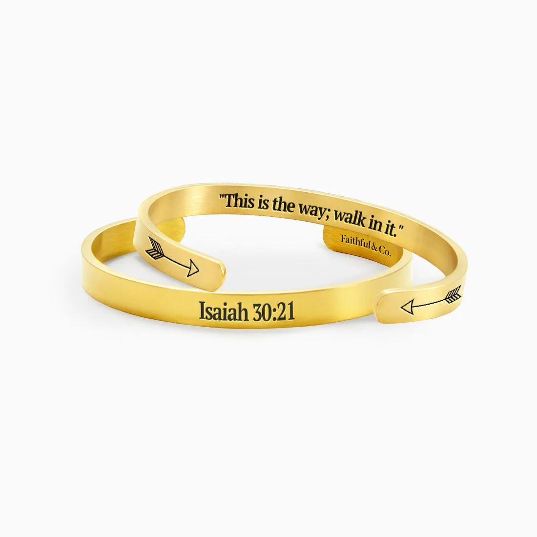 Isaiah 30:21 Cuff Bracelet