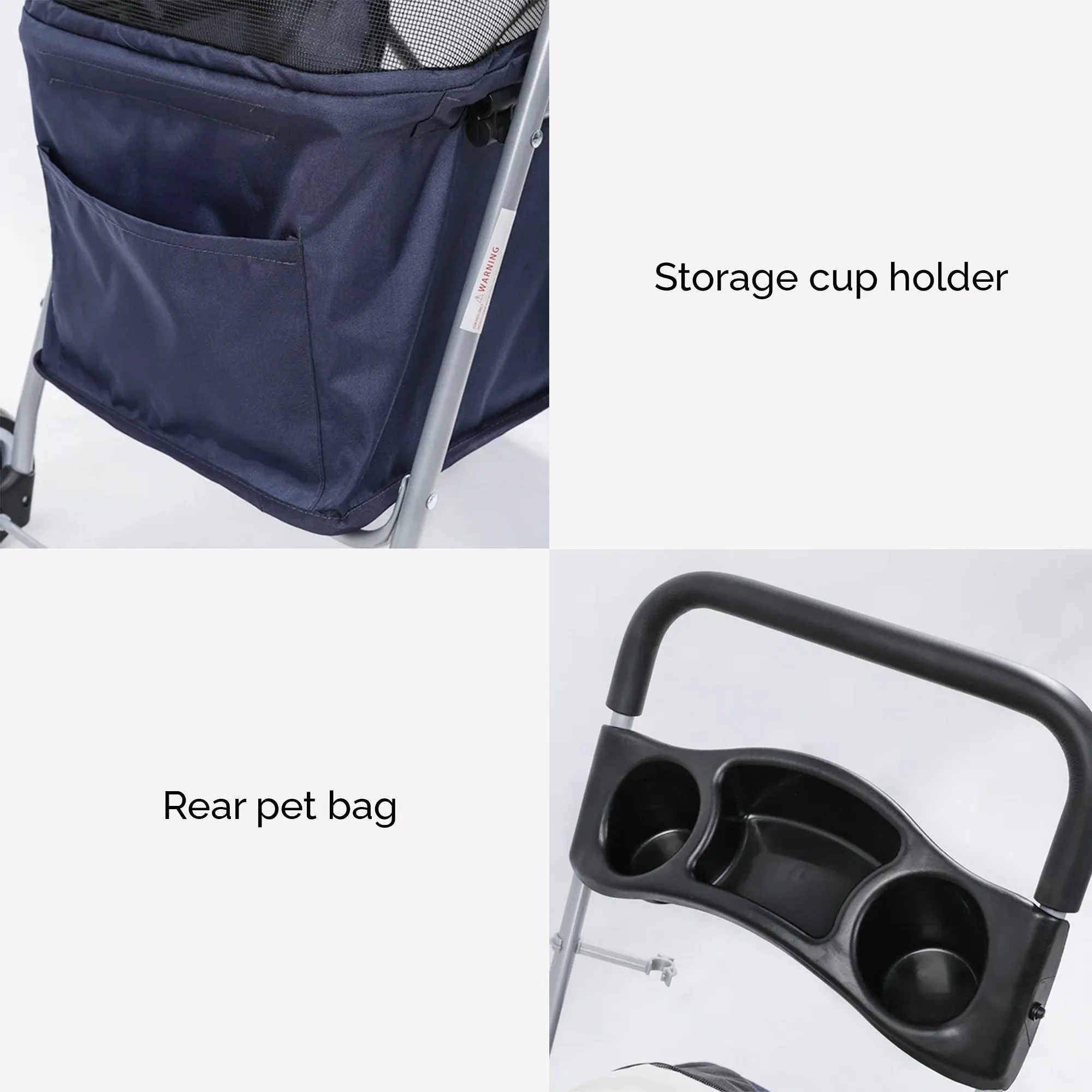 Luxury Fashion Pet Stroller Folds for Easy Storage