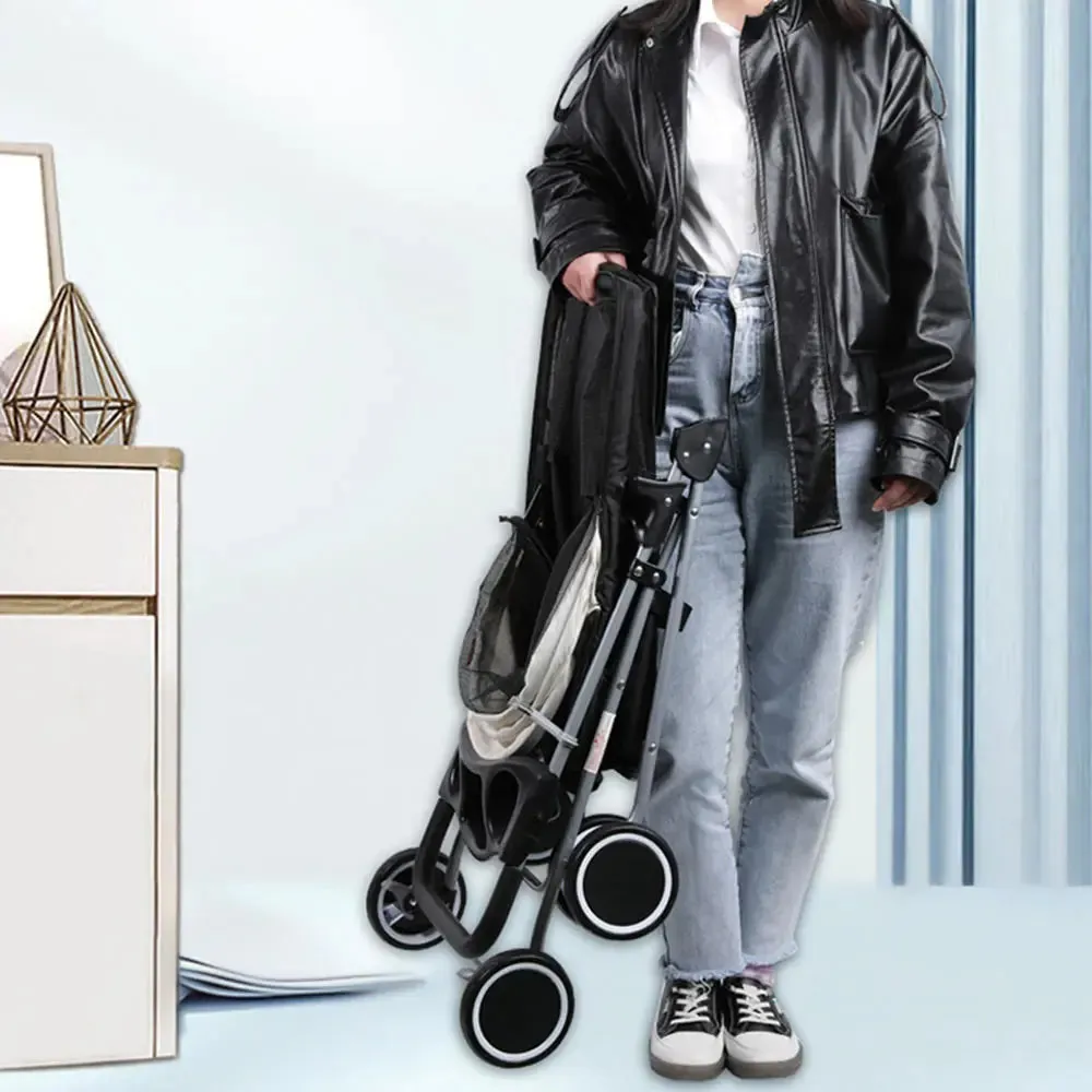 Luxury Fashion Pet Stroller Folds for Easy Storage