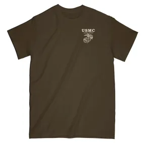 Marines Old School Heritage Sand Chest Seal Tee