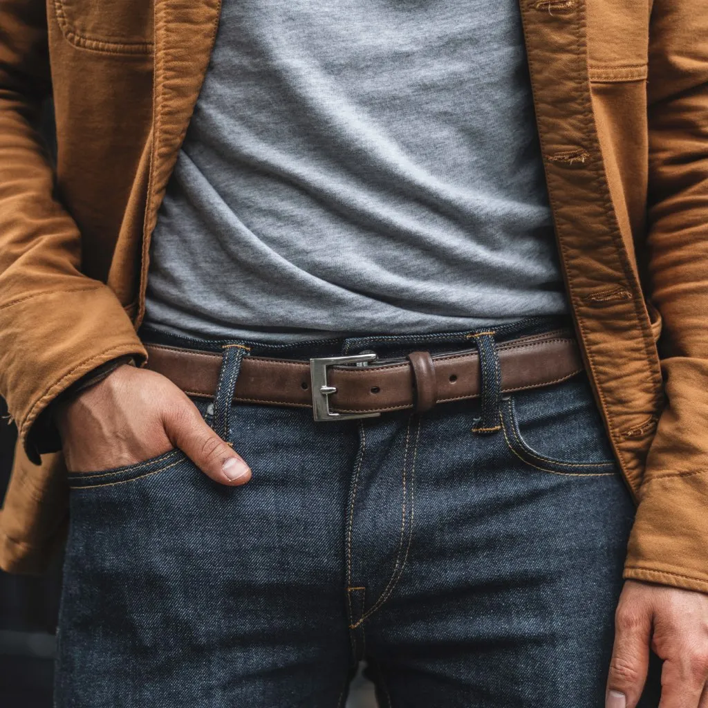 Men's Classic Leather Belt | Old English