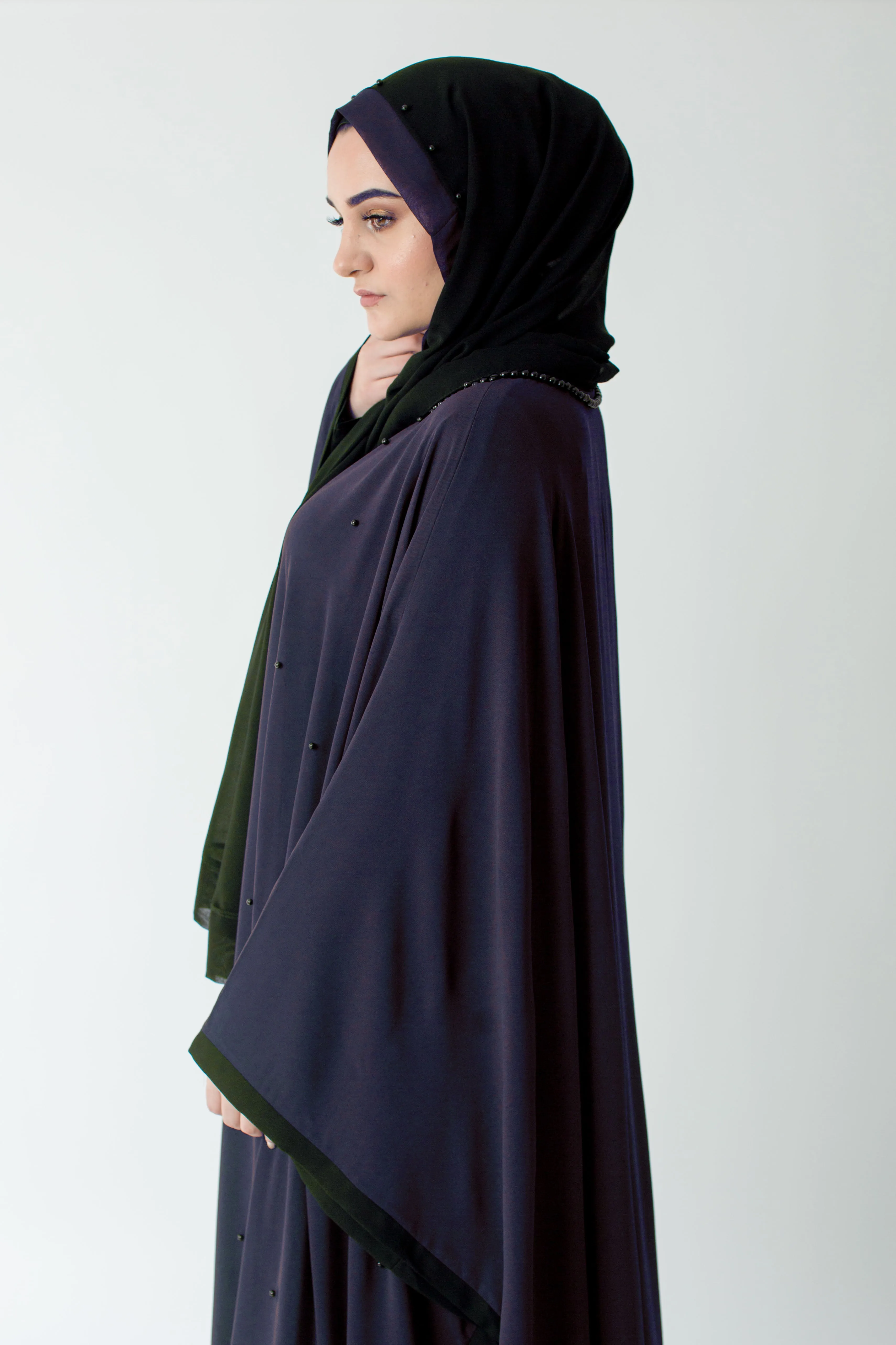 Navy Batwing Abaya