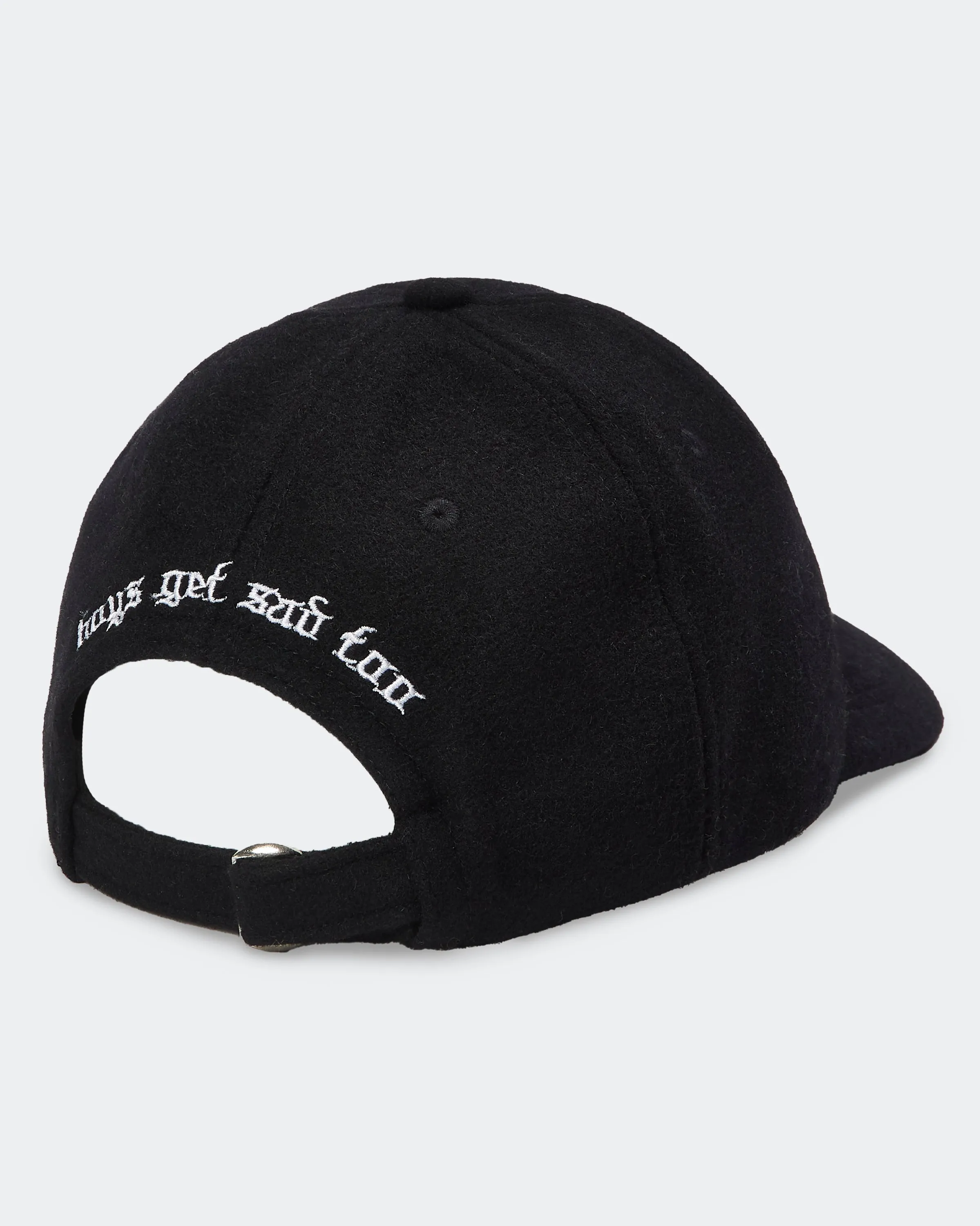 OLD ENGLISH WOOL CAP BLACK