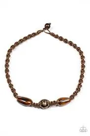 Paparazzi Accessories  - Jungle Tales #M3 Peg - Brown Urban Necklace