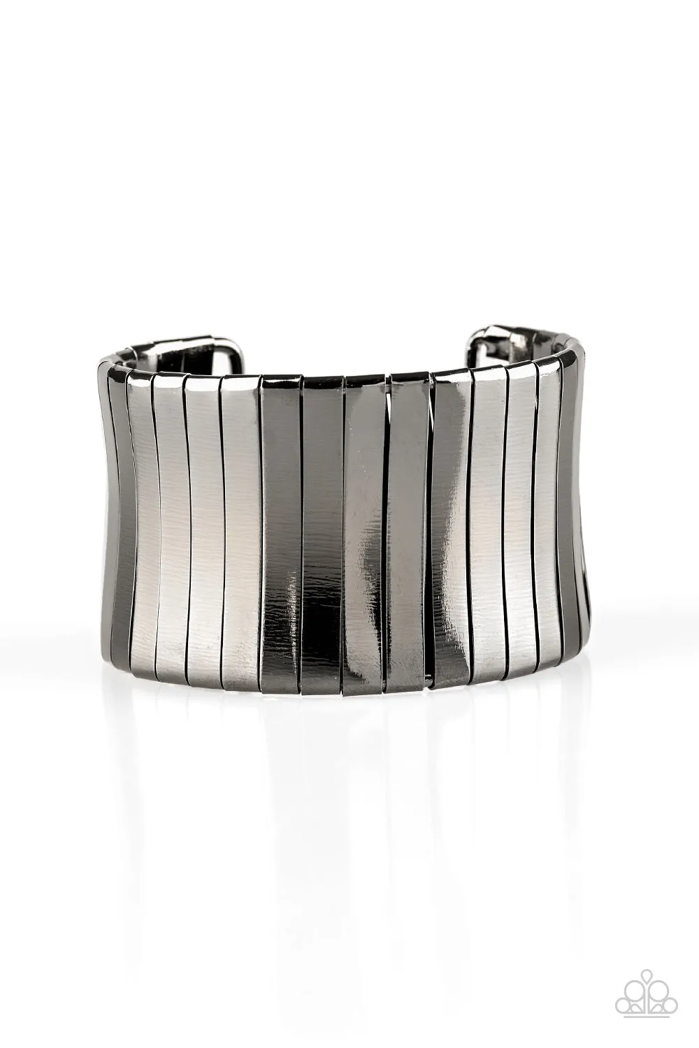 Paparazzi Accessories  - Urban Uptrend #B126 Drawer 7/1 - Black Cuff Bracelet