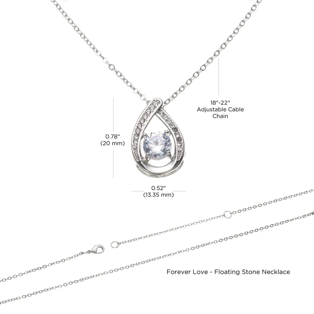 Pascuas, Best Friend, Forever Love - Floating Zircon Stone Necklace