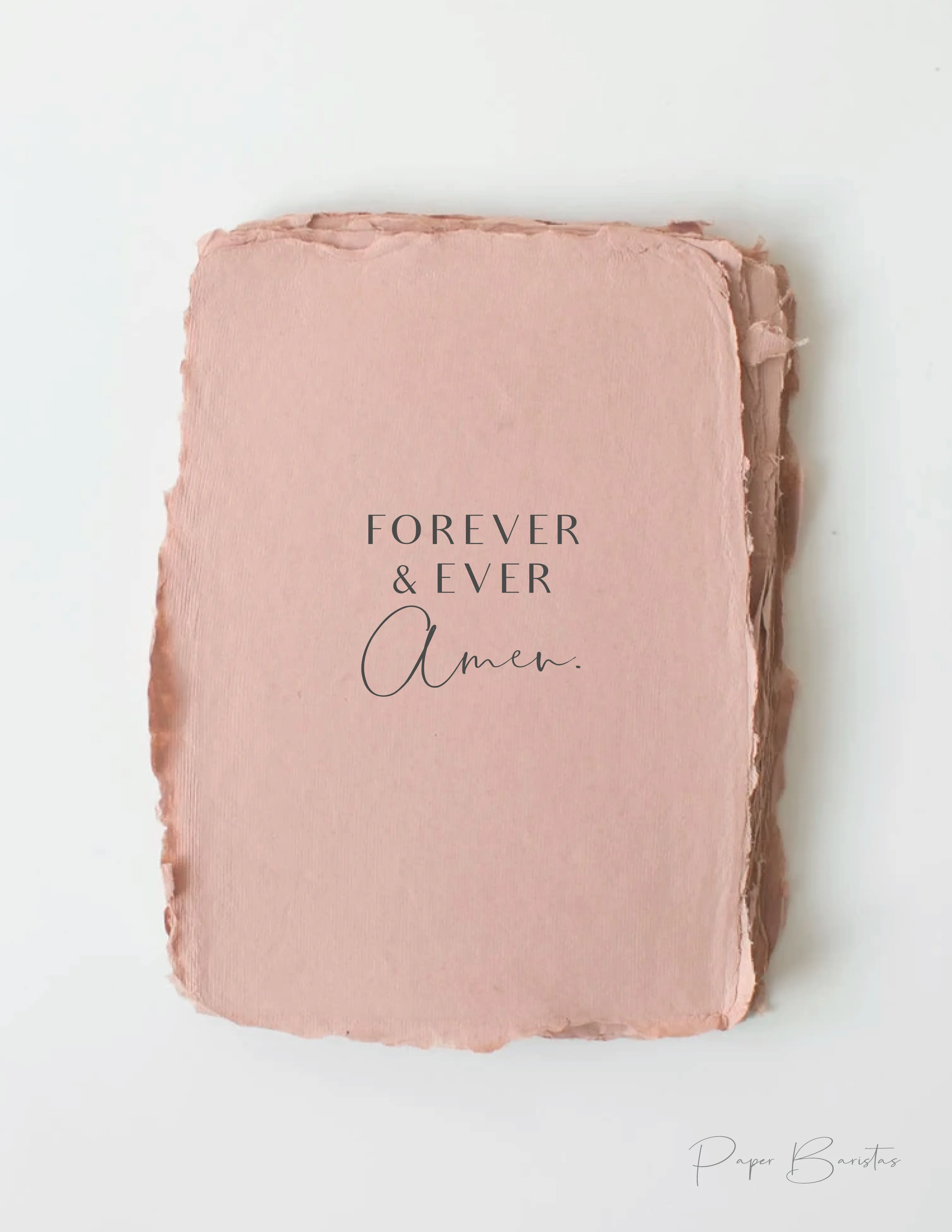 "Forever   Ever. Amen" Religious Wedding Greeting Card