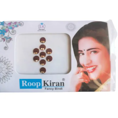 Red Pearl Round Gold Diamond Fashion Bindi Sticker