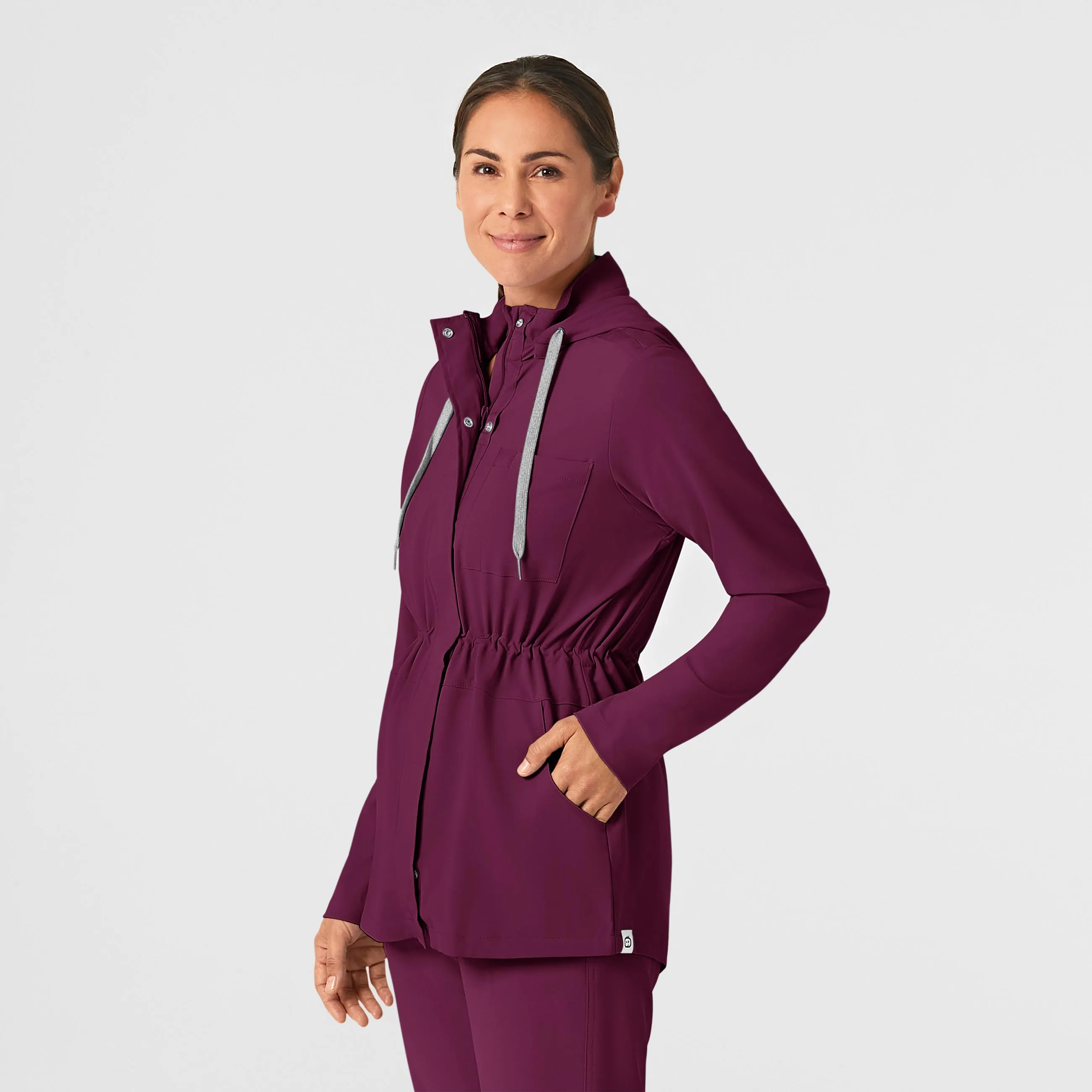 RENEW Women's Convertible Hood Fashion Jacket - Wine