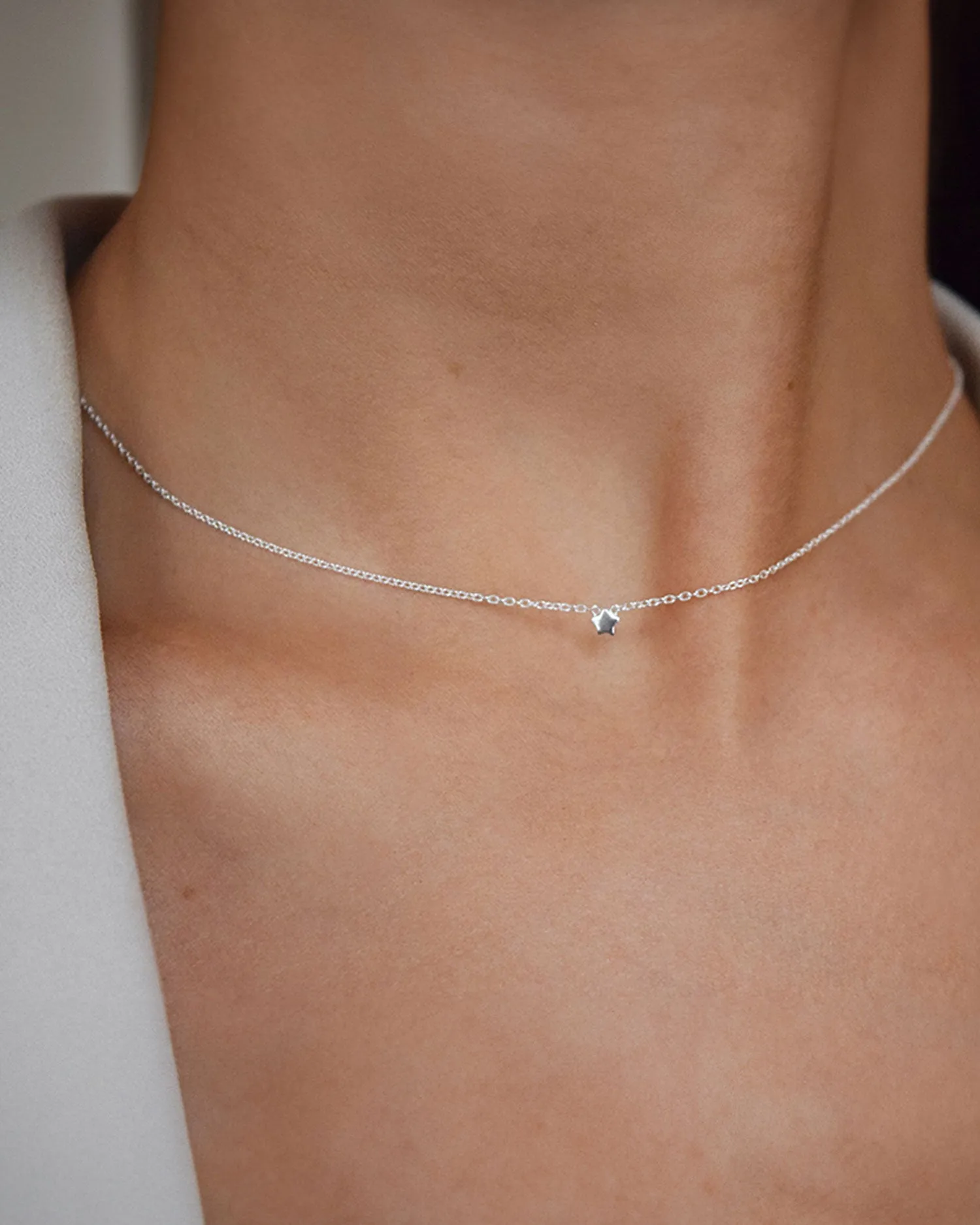 Stella Nova drop necklace silver