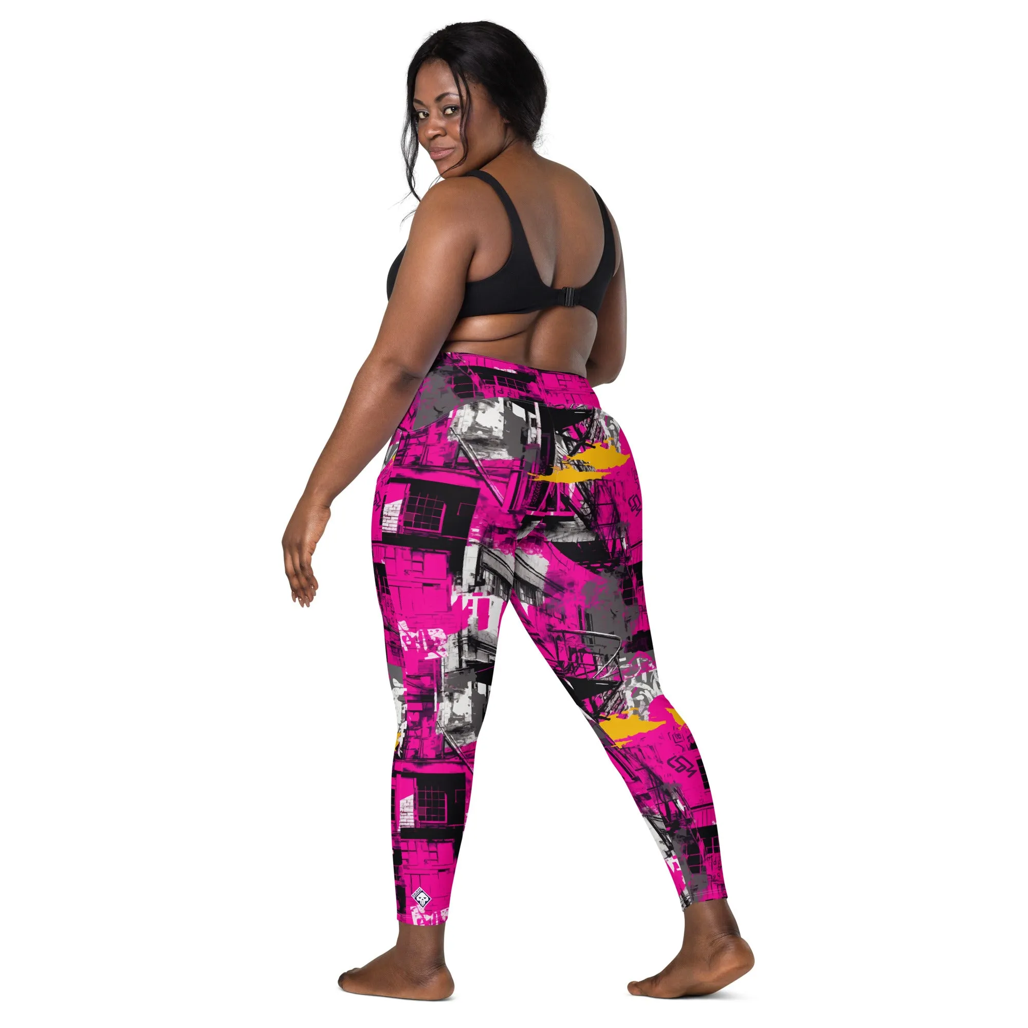 Streetwise Strides: Women's Running Leggings with Pockets - Urban Decay 002