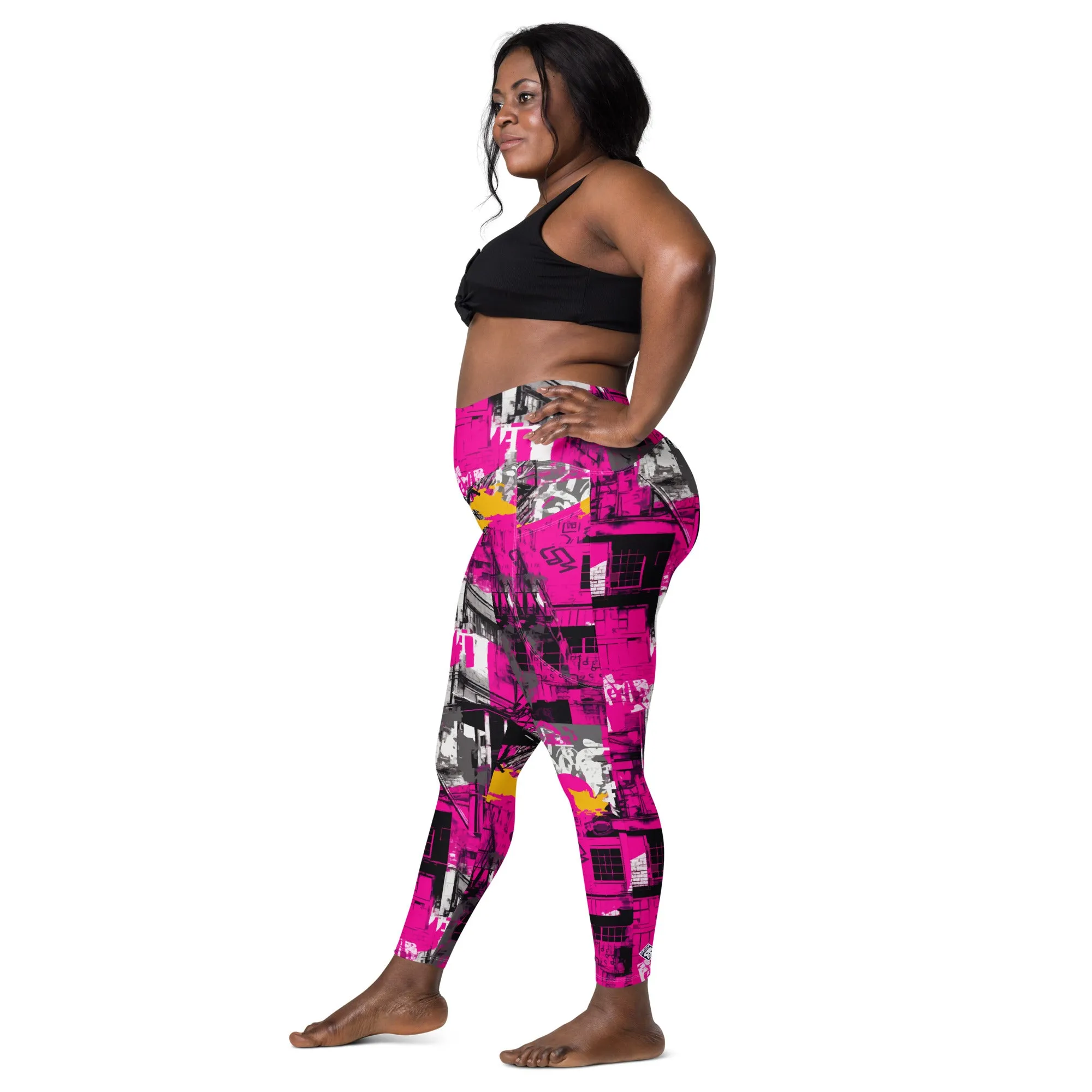 Streetwise Strides: Women's Running Leggings with Pockets - Urban Decay 002