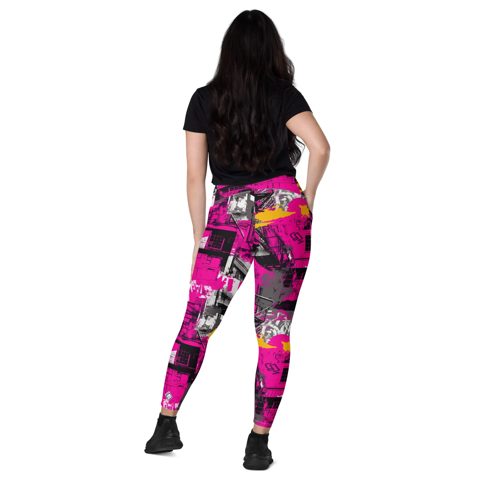 Streetwise Strides: Women's Running Leggings with Pockets - Urban Decay 002