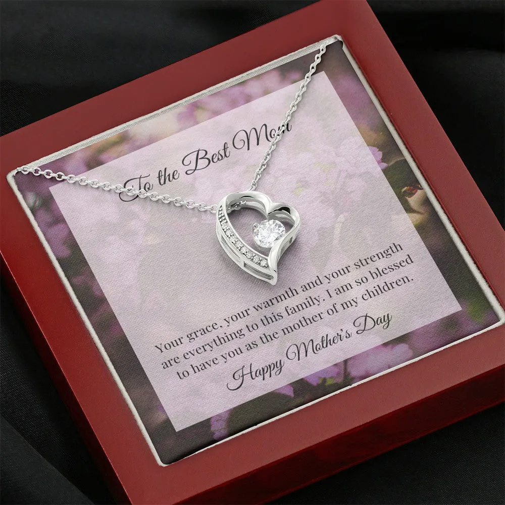 To The Best Mother Forever Heart Love Necklace From Husband