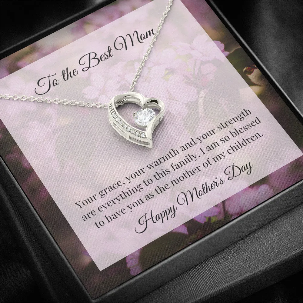 To The Best Mother Forever Heart Love Necklace From Husband