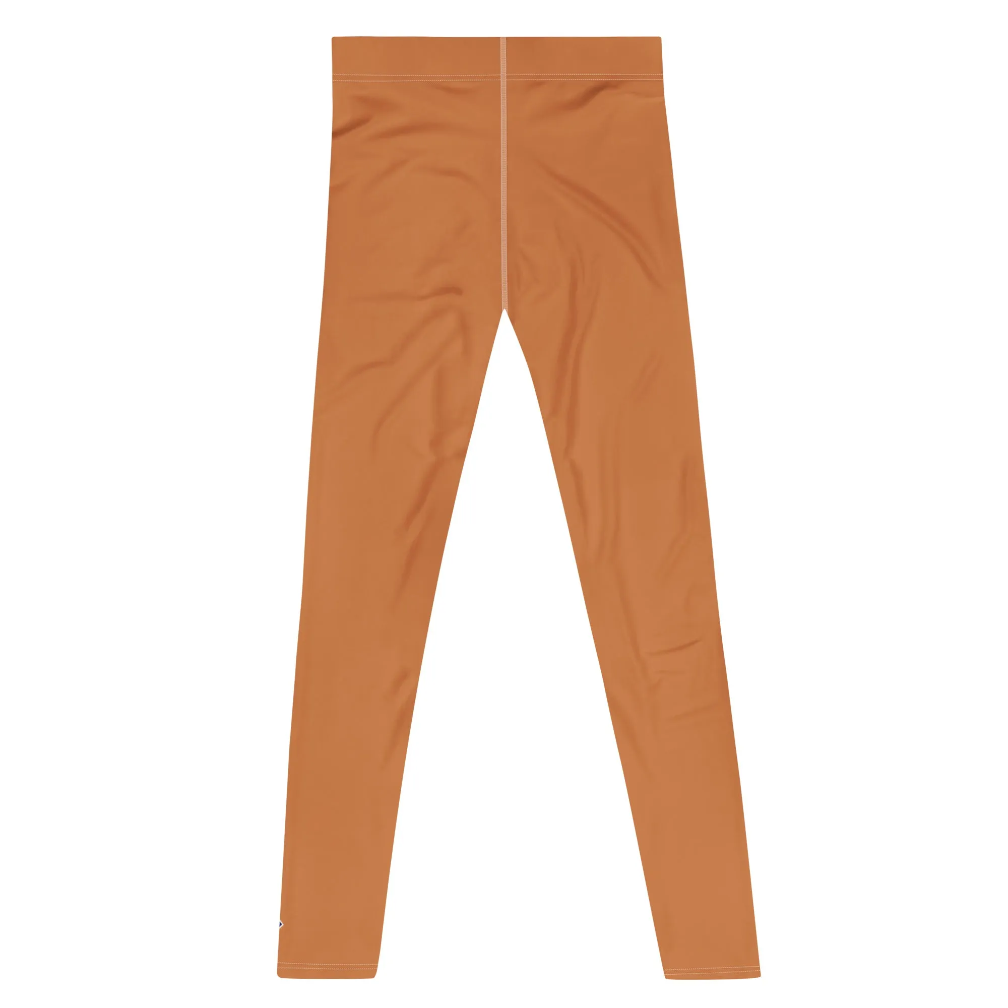 Urban Chic: Solid Color Workout Leggings for Him - Raw Sienna