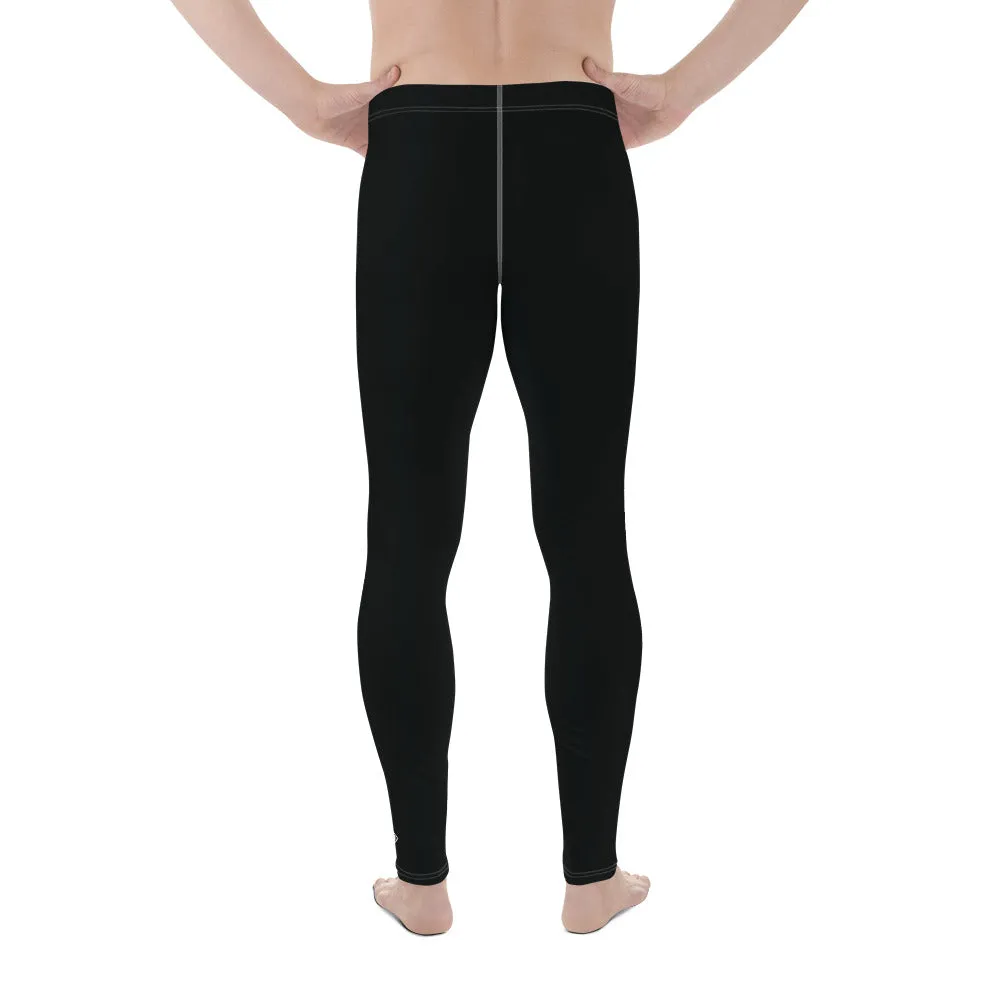 Urban Essentials: Solid Color Yoga Pants Leggings for Him - Noir