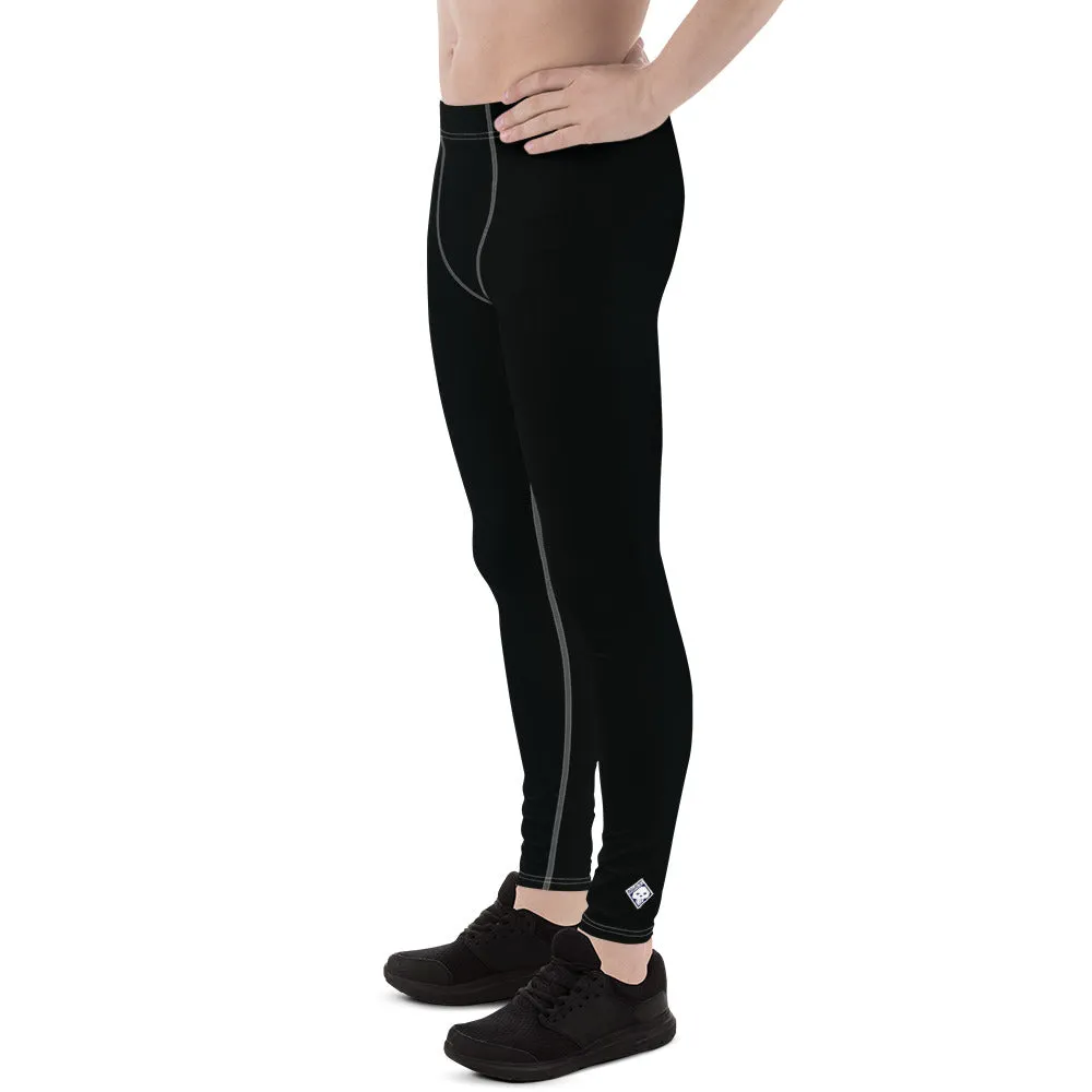 Urban Essentials: Solid Color Yoga Pants Leggings for Him - Noir