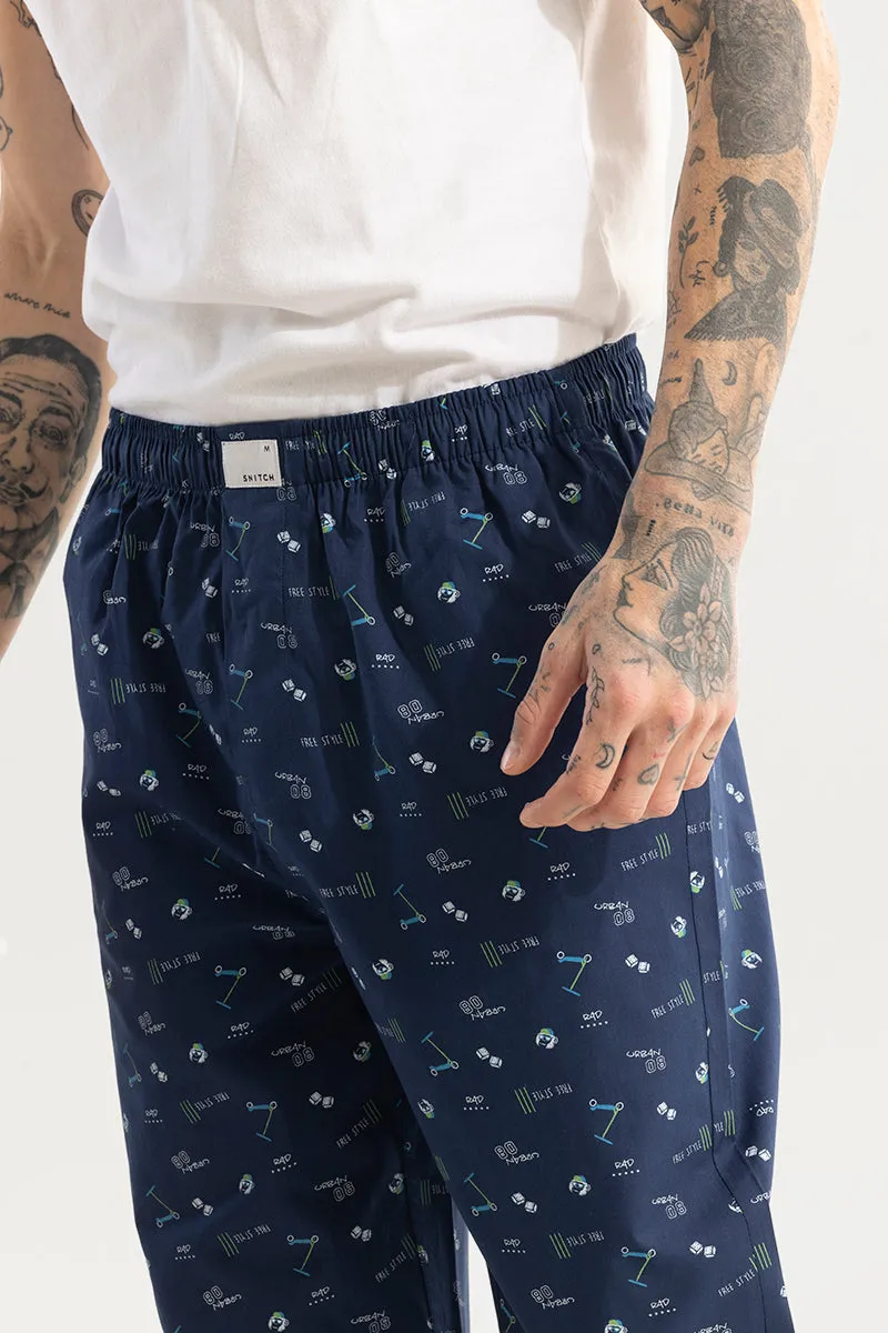 Urban Print Navy Pyjama