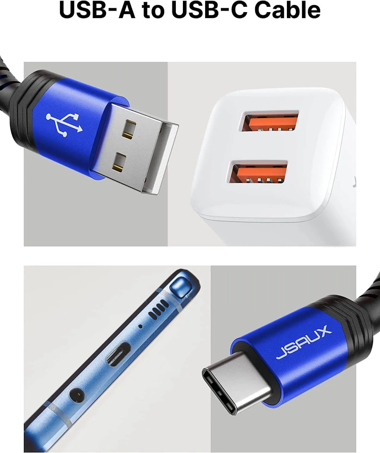 USB-A to C 3A Fast Charging Cable