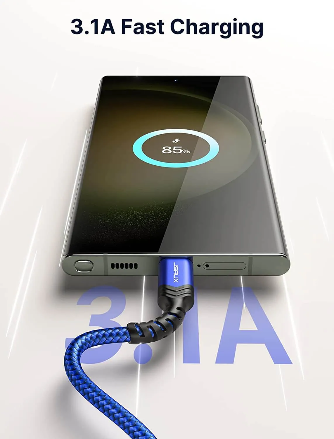 USB-A to C 3A Fast Charging Cable