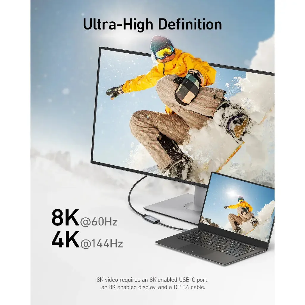 USB C to DisplayPort (8K60Hz or 4K144Hz), 518 USB C Adapter A8318