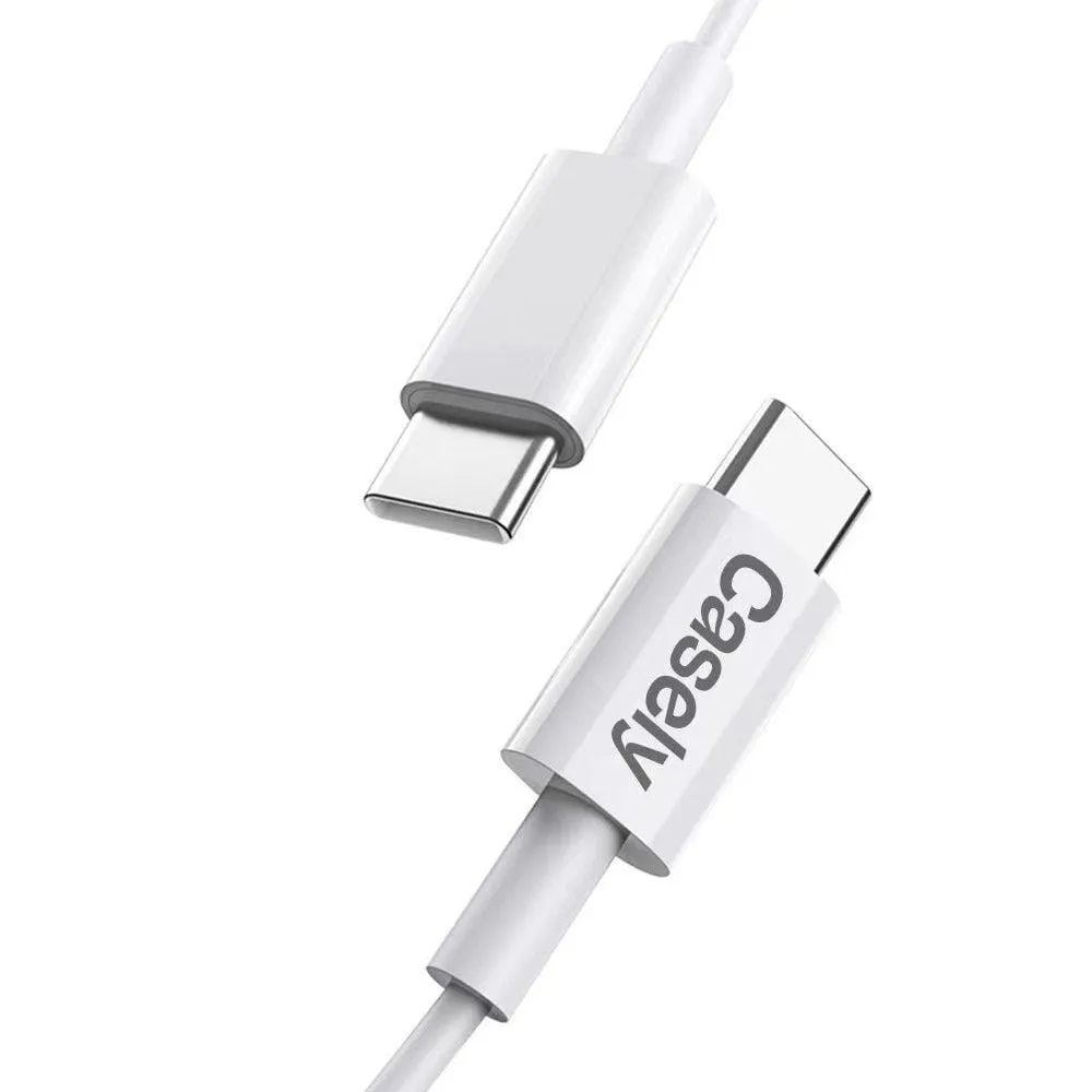 USB-C to USB-C Charging Cord 100W | White Cable