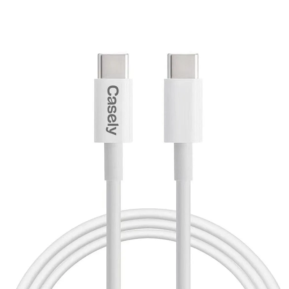 USB-C to USB-C Charging Cord 100W | White Cable