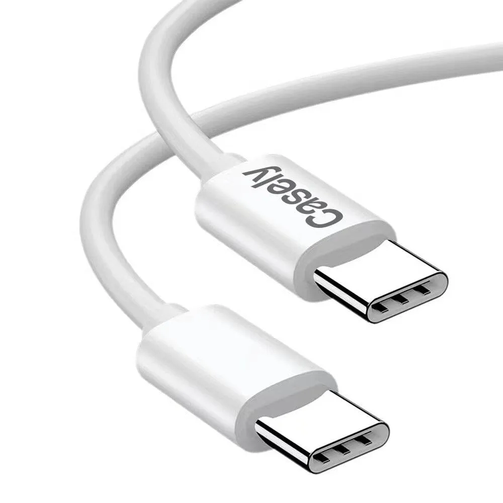 USB-C to USB-C Charging Cord 100W | White Cable