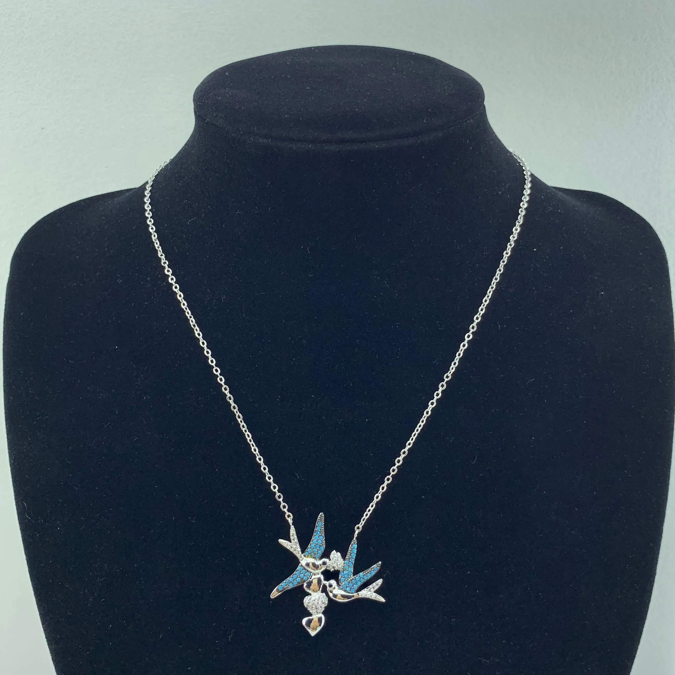 Women's Fashion Animal Swallow CZ Necklace