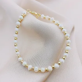 Women's Fashion Beads Pearl Stretch Bracelet