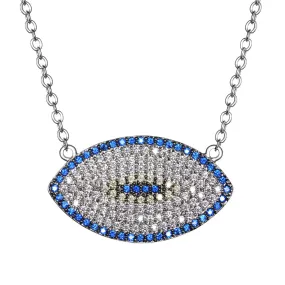 Women's Fashion CZ Evil eye Pendant Necklace