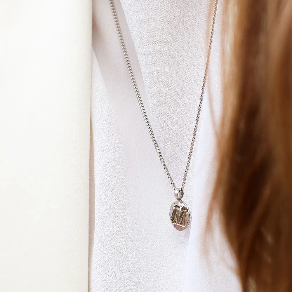 Zoe M Silver Necklace